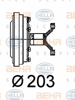 Вискомуфта в сборе Behr-Hella 8MV 376 757-171