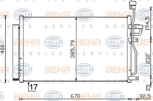 Behr-Hella 8FC 351 319-191 Радіатор кондиціонера (Конденсатор) 8FC351319191: Купити у Польщі - Добра ціна на 2407.PL!
