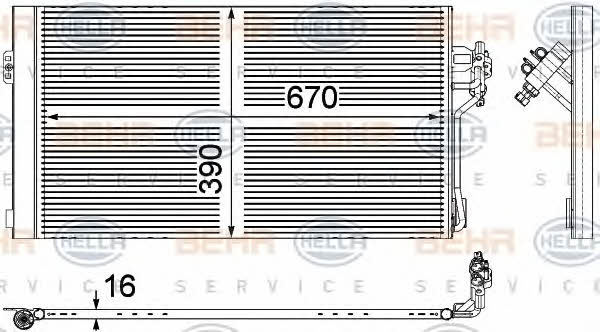 Behr-Hella 8FC 351 343-011 Радиатор кондиционера (Конденсатор) 8FC351343011: Отличная цена - Купить в Польше на 2407.PL!