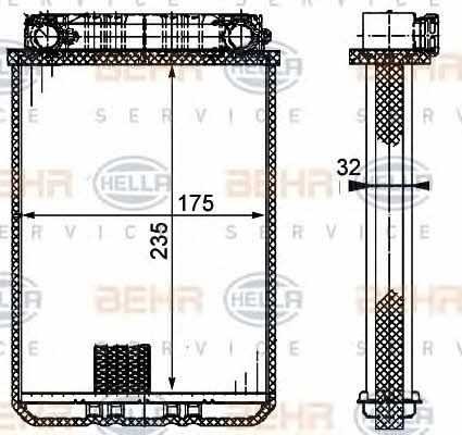 Behr-Hella 8FH 351 311-181 Heat exchanger, interior heating 8FH351311181: Buy near me in Poland at 2407.PL - Good price!