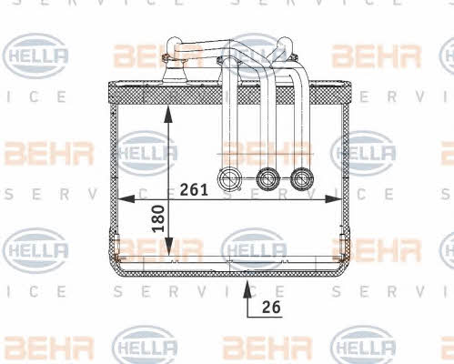 Behr-Hella 8FH 351 311-211 Heat exchanger, interior heating 8FH351311211: Buy near me in Poland at 2407.PL - Good price!