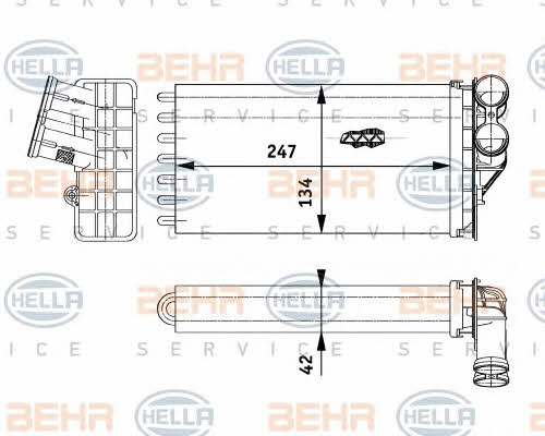 Behr-Hella 8FH 351 311-261 Радиатор отопителя салона 8FH351311261: Отличная цена - Купить в Польше на 2407.PL!
