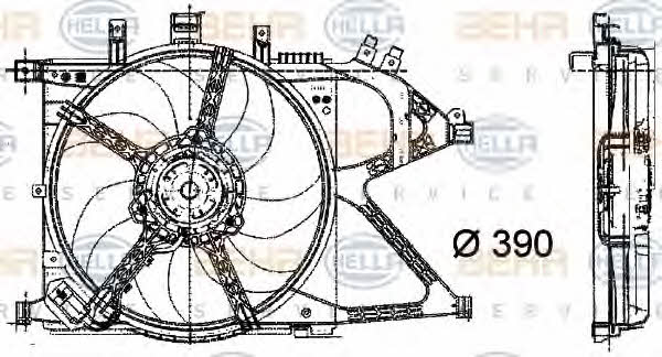 Behr-Hella 8EW 009 157-441 Hub, engine cooling fan wheel 8EW009157441: Buy near me in Poland at 2407.PL - Good price!