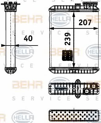 Behr-Hella 8FH 351 311-391 Heat exchanger, interior heating 8FH351311391: Buy near me in Poland at 2407.PL - Good price!