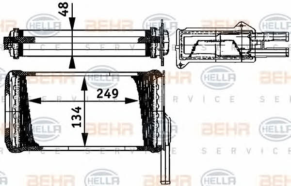 Behr-Hella 8FH 351 311-581 Heat exchanger, interior heating 8FH351311581: Buy near me in Poland at 2407.PL - Good price!