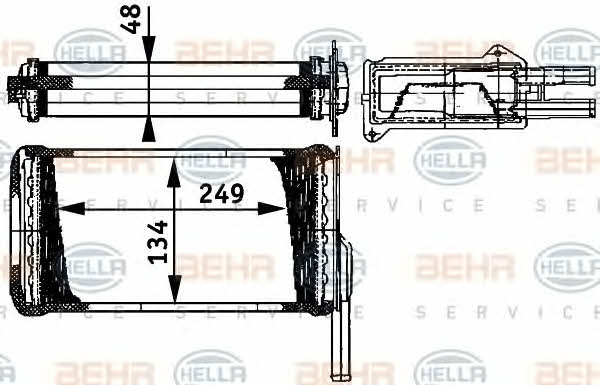 Behr-Hella 8FH 351 311-581 Радіатор опалювача салону 8FH351311581: Приваблива ціна - Купити у Польщі на 2407.PL!