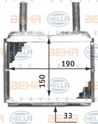 Behr-Hella 8FH 351 311-771 Heat exchanger, interior heating 8FH351311771: Buy near me in Poland at 2407.PL - Good price!
