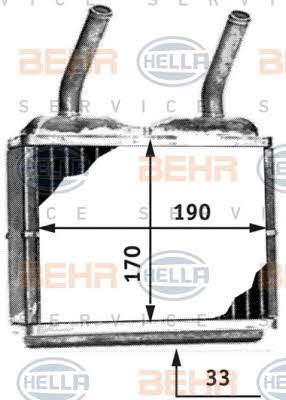 Behr-Hella 8FH 351 311-781 Heat exchanger, interior heating 8FH351311781: Buy near me in Poland at 2407.PL - Good price!