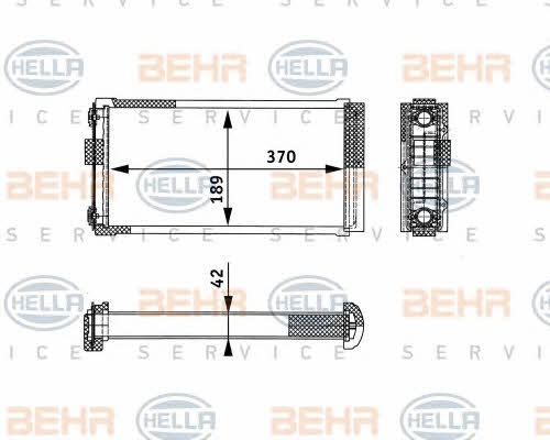 Behr-Hella 8FH 351 312-601 Радиатор отопителя салона 8FH351312601: Отличная цена - Купить в Польше на 2407.PL!