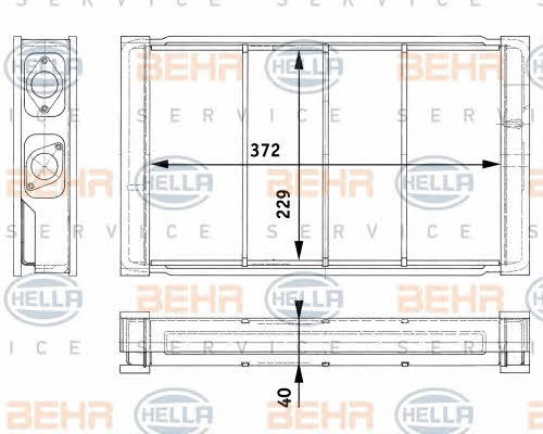 Behr-Hella 8FH 351 312-691 Heat exchanger, interior heating 8FH351312691: Buy near me in Poland at 2407.PL - Good price!