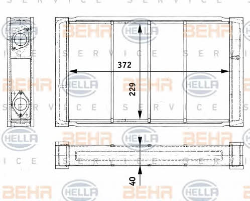 Behr-Hella 8FH 351 312-701 Heat exchanger, interior heating 8FH351312701: Buy near me in Poland at 2407.PL - Good price!