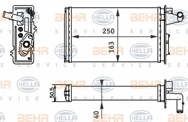 Behr-Hella 8FH 351 313-041 Heat exchanger, interior heating 8FH351313041: Buy near me in Poland at 2407.PL - Good price!