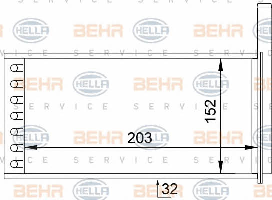 Behr-Hella 8FH 351 313-231 Heat exchanger, interior heating 8FH351313231: Buy near me in Poland at 2407.PL - Good price!