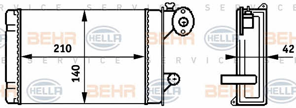 Behr-Hella 8FH 351 313-341 Heat exchanger, interior heating 8FH351313341: Buy near me in Poland at 2407.PL - Good price!