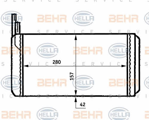 Behr-Hella 8FH 351 313-361 Heat exchanger, interior heating 8FH351313361: Buy near me in Poland at 2407.PL - Good price!