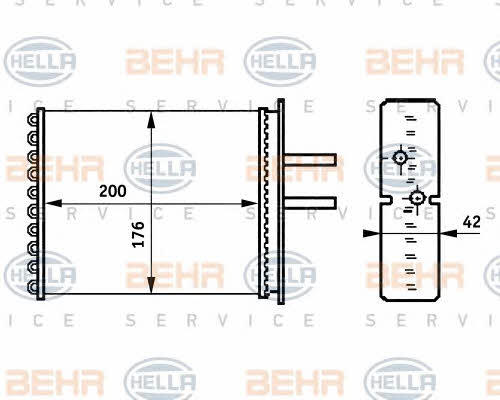Behr-Hella 8FH 351 313-381 Heat exchanger, interior heating 8FH351313381: Buy near me in Poland at 2407.PL - Good price!