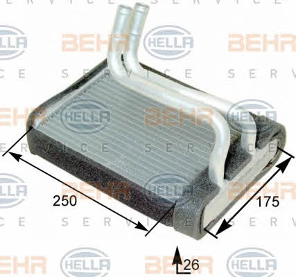 Behr-Hella 8FH 351 315-251 Heat exchanger, interior heating 8FH351315251: Buy near me in Poland at 2407.PL - Good price!