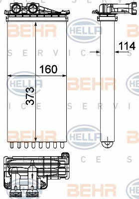 Behr-Hella 8FH 351 315-581 Heat exchanger, interior heating 8FH351315581: Buy near me in Poland at 2407.PL - Good price!