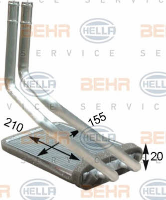 Behr-Hella 8FH 351 315-691 Heat exchanger, interior heating 8FH351315691: Buy near me in Poland at 2407.PL - Good price!