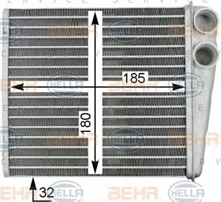 Behr-Hella 8FH 351 315-781 Heat exchanger, interior heating 8FH351315781: Buy near me in Poland at 2407.PL - Good price!