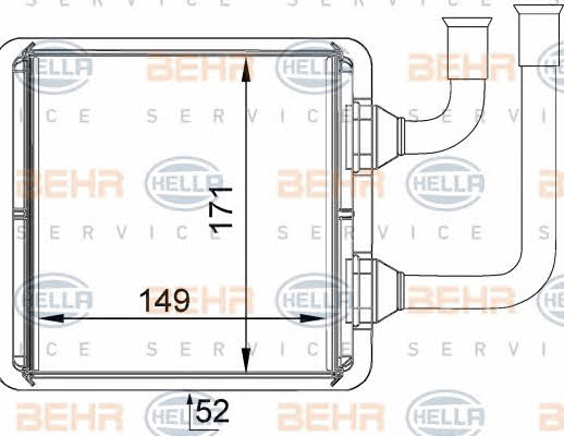 Behr-Hella 8FH 351 333-061 Heat exchanger, interior heating 8FH351333061: Buy near me in Poland at 2407.PL - Good price!