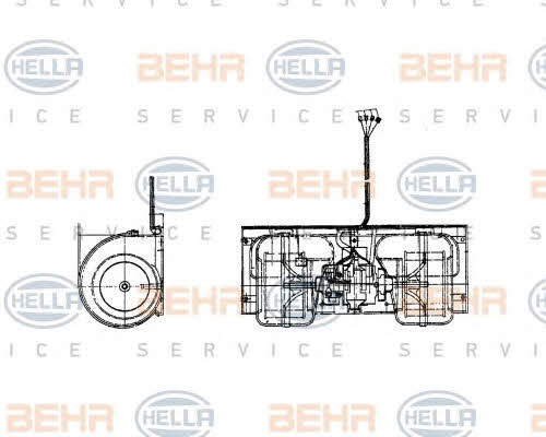 Behr-Hella 8EW 009 158-451 Вентилятор опалювача салону 8EW009158451: Приваблива ціна - Купити у Польщі на 2407.PL!