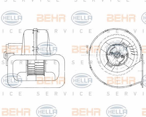 Behr-Hella 8EW 009 158-611 Fan assy - heater motor 8EW009158611: Buy near me in Poland at 2407.PL - Good price!