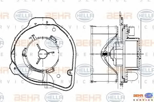 Behr-Hella 8EW 009 159-281 Fan assy - heater motor 8EW009159281: Buy near me at 2407.PL in Poland at an Affordable price!