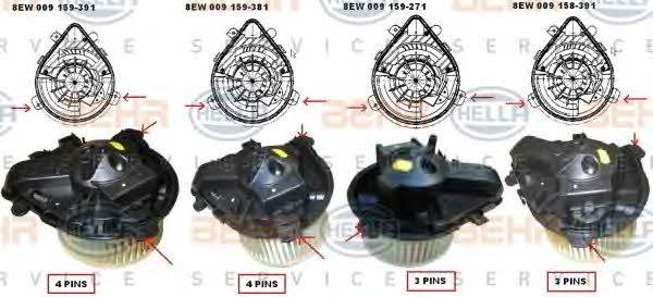 Behr-Hella 8EW 009 159-391 Fan assy - heater motor 8EW009159391: Buy near me in Poland at 2407.PL - Good price!
