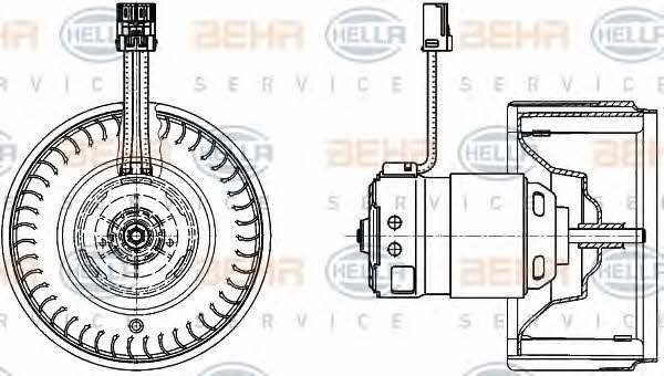 Behr-Hella 8EW 009 159-631 Fan assy - heater motor 8EW009159631: Buy near me in Poland at 2407.PL - Good price!