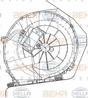 Behr-Hella 8EW 351 034-051 Fan assy - heater motor 8EW351034051: Buy near me at 2407.PL in Poland at an Affordable price!