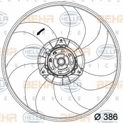 Behr-Hella 8EW 351 034-281 Hub, engine cooling fan wheel 8EW351034281: Buy near me at 2407.PL in Poland at an Affordable price!