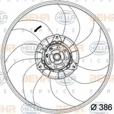 Behr-Hella 8EW 351 034-291 Hub, engine cooling fan wheel 8EW351034291: Buy near me at 2407.PL in Poland at an Affordable price!