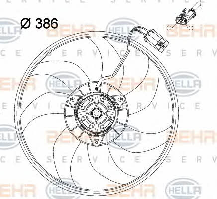 Behr-Hella 8EW 351 034-431 Hub, engine cooling fan wheel 8EW351034431: Buy near me in Poland at 2407.PL - Good price!
