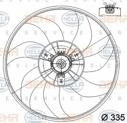 Behr-Hella 8EW 351 039-751 Hub, engine cooling fan wheel 8EW351039751: Buy near me in Poland at 2407.PL - Good price!