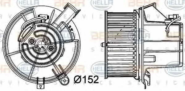 Behr-Hella 8EW 351 040-301 Fan assy - heater motor 8EW351040301: Buy near me in Poland at 2407.PL - Good price!
