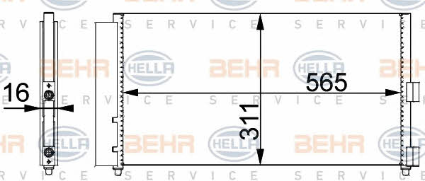 Behr-Hella 8FC 351 301-711 Радиатор кондиционера (Конденсатор) 8FC351301711: Отличная цена - Купить в Польше на 2407.PL!