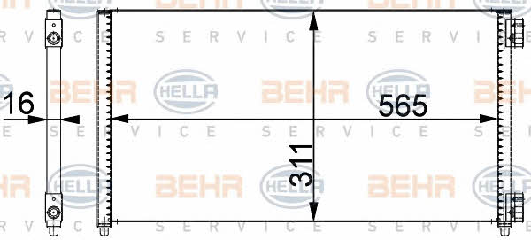 Behr-Hella 8FC 351 301-721 Радиатор кондиционера (Конденсатор) 8FC351301721: Отличная цена - Купить в Польше на 2407.PL!