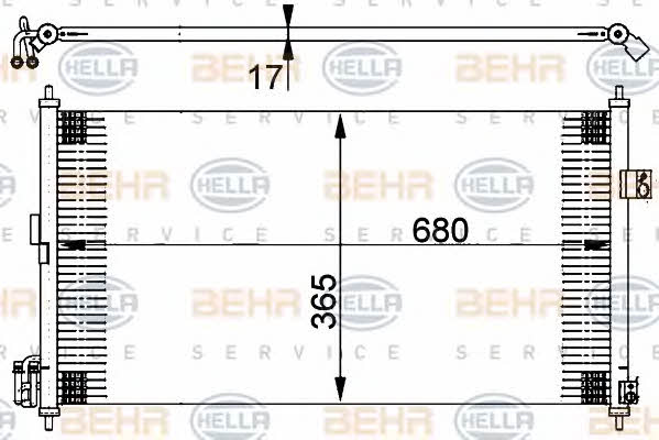 Behr-Hella 8FC 351 302-251 Радиатор кондиционера (Конденсатор) 8FC351302251: Отличная цена - Купить в Польше на 2407.PL!