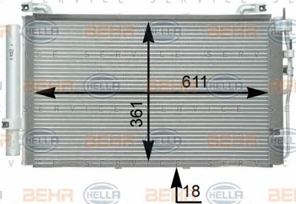 Behr-Hella 8FC 351 302-261 Радиатор кондиционера (Конденсатор) 8FC351302261: Отличная цена - Купить в Польше на 2407.PL!