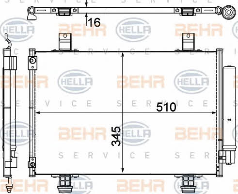 Behr-Hella 8FC 351 303-491 Радіатор кондиціонера (Конденсатор) 8FC351303491: Приваблива ціна - Купити у Польщі на 2407.PL!