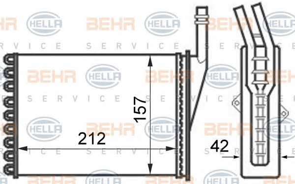 Behr-Hella 8FH 351 024-351 Радіатор опалювача салону 8FH351024351: Приваблива ціна - Купити у Польщі на 2407.PL!
