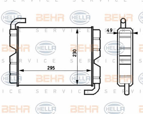 Behr-Hella 8FH 351 024-381 Heat exchanger, interior heating 8FH351024381: Buy near me in Poland at 2407.PL - Good price!