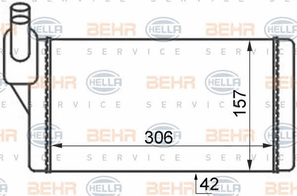 Behr-Hella 8FH 351 024-401 Радиатор отопителя салона 8FH351024401: Отличная цена - Купить в Польше на 2407.PL!