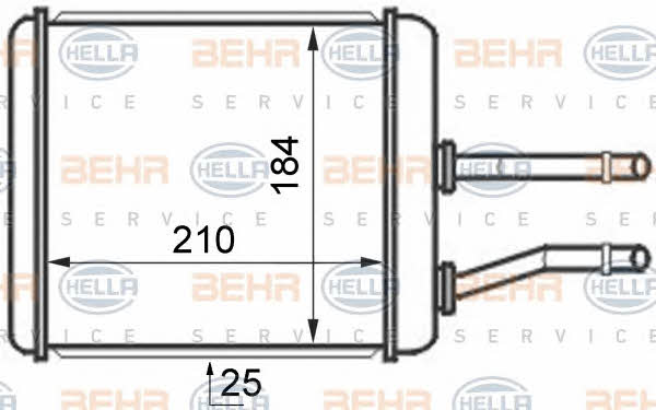 Behr-Hella 8FH 351 024-421 Heat exchanger, interior heating 8FH351024421: Buy near me in Poland at 2407.PL - Good price!