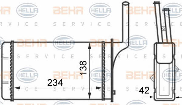 Behr-Hella 8FH 351 024-461 Nagrzewnica ogrzewania kabiny 8FH351024461: Dobra cena w Polsce na 2407.PL - Kup Teraz!