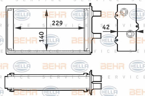 Behr-Hella 8FH 351 311-001 Радиатор отопителя салона 8FH351311001: Отличная цена - Купить в Польше на 2407.PL!