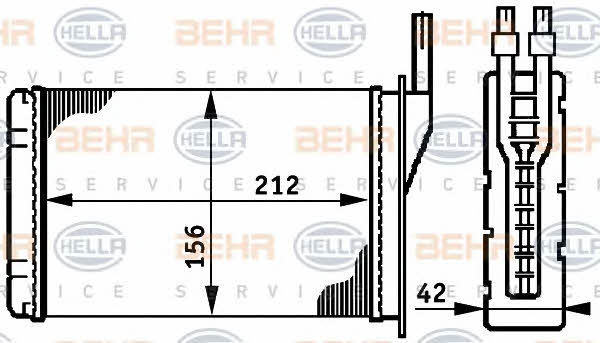 Behr-Hella 8FH 351 311-051 Радиатор отопителя салона 8FH351311051: Отличная цена - Купить в Польше на 2407.PL!