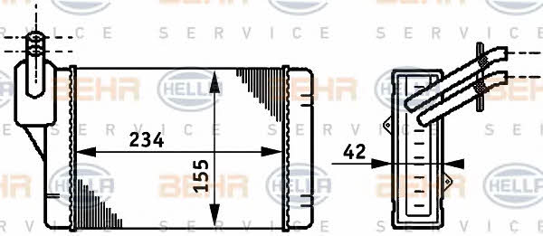 Behr-Hella 8FH 351 311-061 Радиатор отопителя салона 8FH351311061: Отличная цена - Купить в Польше на 2407.PL!