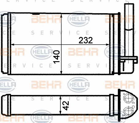 Behr-Hella 8FH 351 311-071 Heat exchanger, interior heating 8FH351311071: Buy near me in Poland at 2407.PL - Good price!